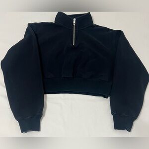 Tna CozyAF Fleece Cropped 1/4 Zip Pullover
Size XS